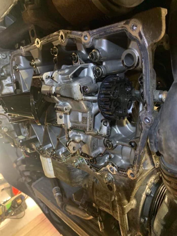 Mechanic working on a car